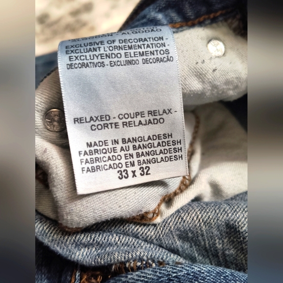 Mens Relaxed Fit Levi Strauss Jeans - Picture 6 of 6